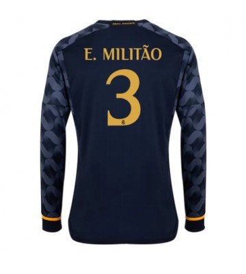 Real Madrid Eder Militao #3 Koszulka Wyjazdowych 2023-24 Długi Rękaw